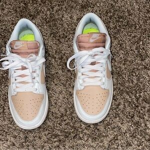 Nike Women's Beige and White Sneakers
